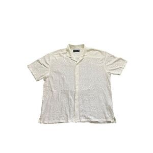 Abercrombie & Fitch Men's XXL White Short Sleeve Camp Shirt Casual